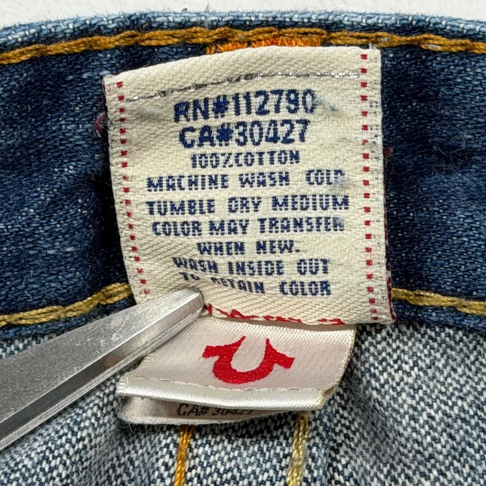True Religion Bootcut Jeans Womens 28 Blue Excellent‎ Low Rise Made in USA 04502